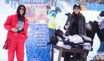 ”Ribirabo” stand at the annual Ski Competition organized by the French Chamber of Commerce and Industry in Georgia